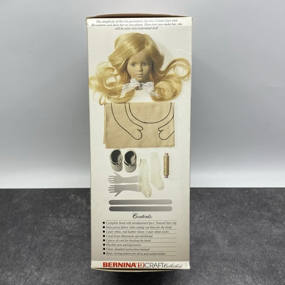 New Vintage Bernina Sewing‎ Kit Bernadette Sew Your Own Doll Monika Lips